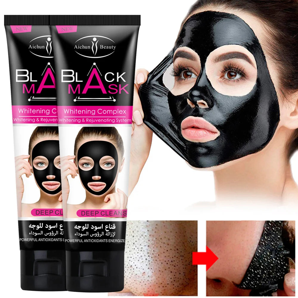 MASQUE NOIRE : Efficace contre les taches, les boutons et la graisse sur le visage !!